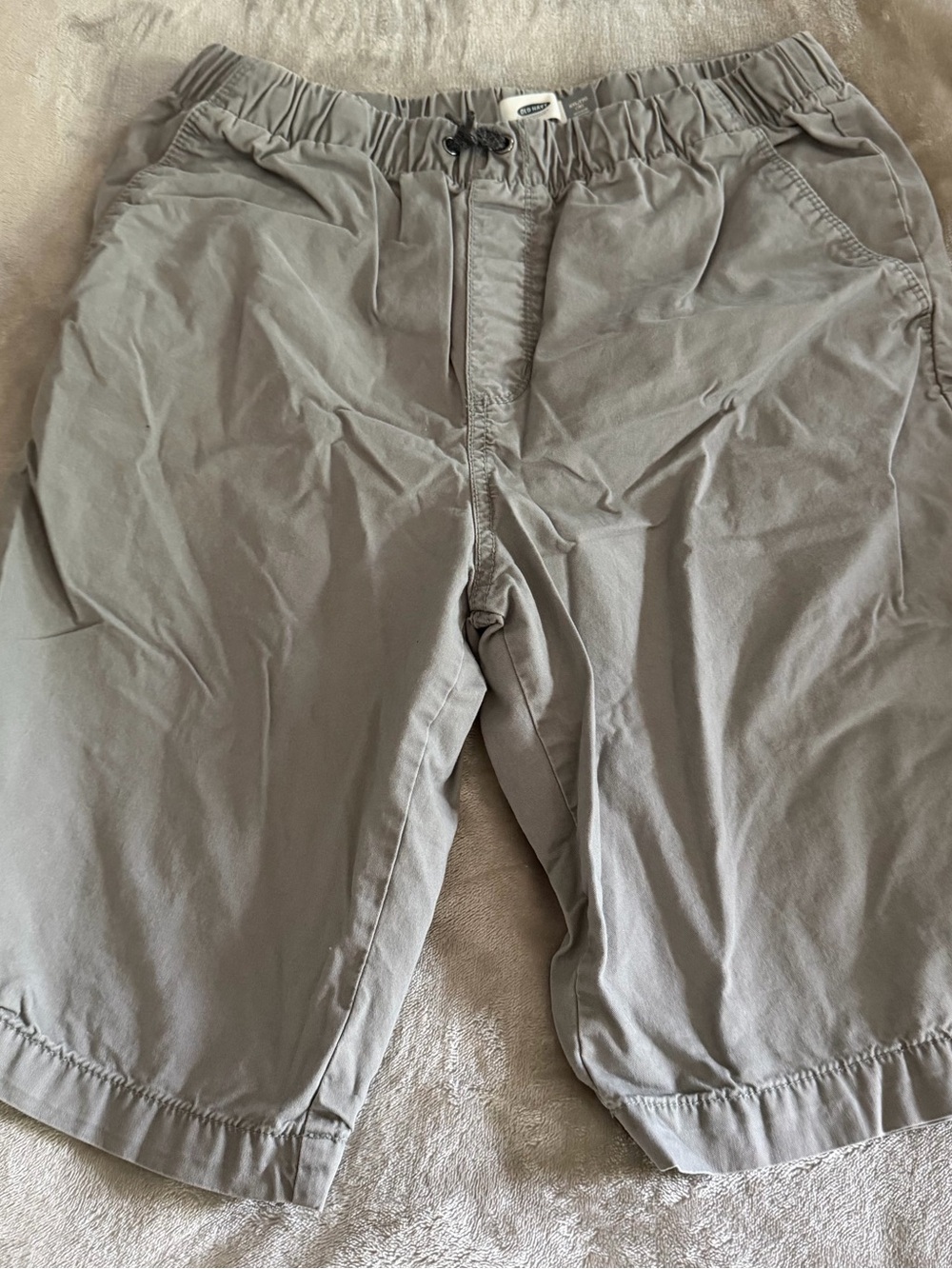 (B)Old Navy Boys Light Gray Elastic Waist Shorts